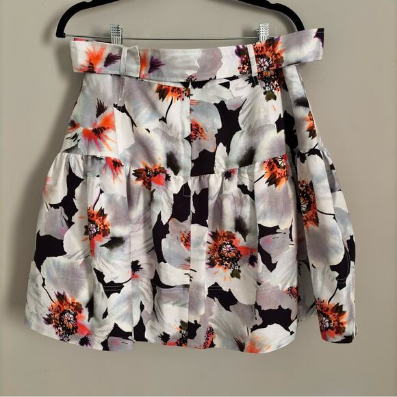 NWT Tanya Taylor SilK Floral Short A-Line Skirt Feminine Flowy  - Size L - Picture 7 of 9